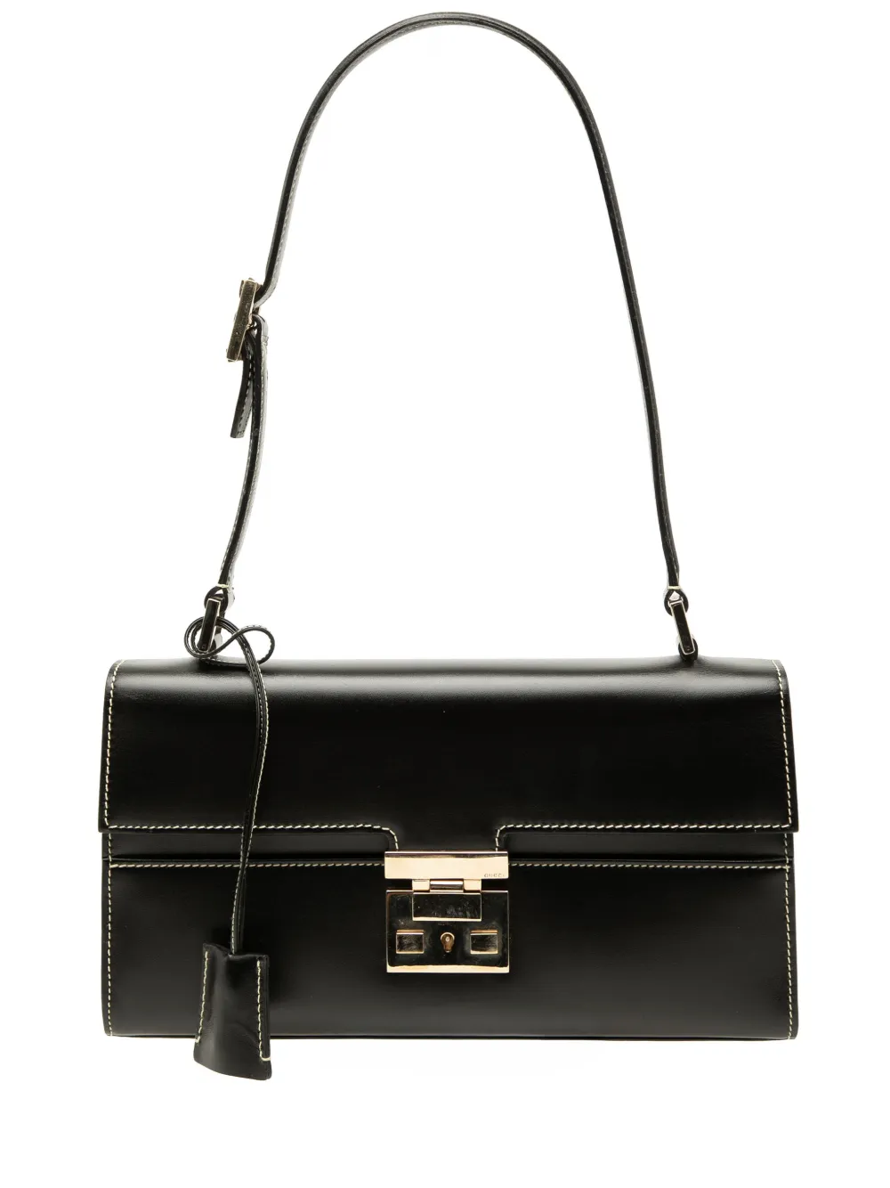 Gucci Pre-Owned 2000-2015 Calfskin Lady Lock shoulder bag - Nero