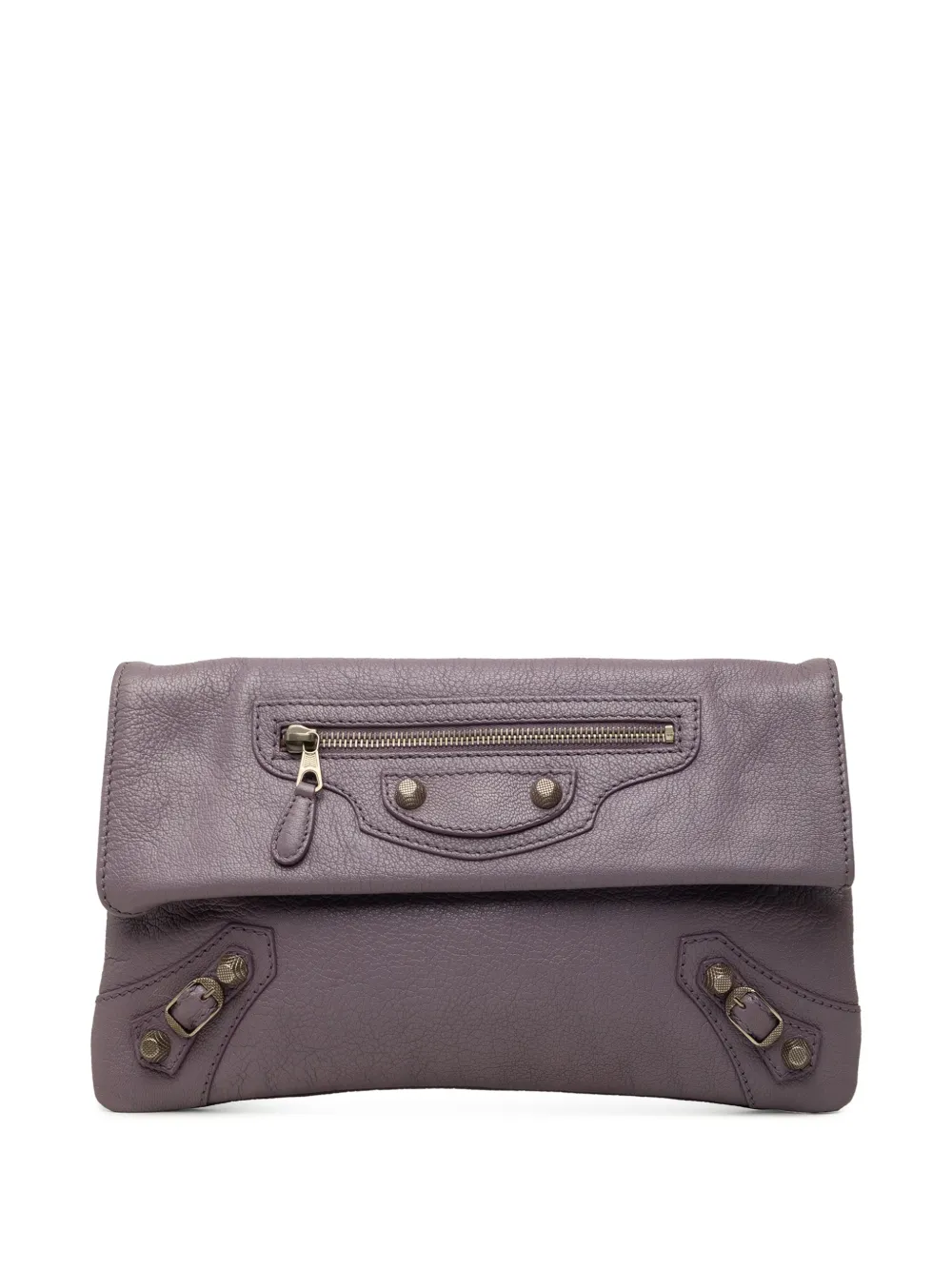 Balenciaga Pre-Owned 2005 Goatskin Motocross Giant 12 Envelope clutch bag - Viola