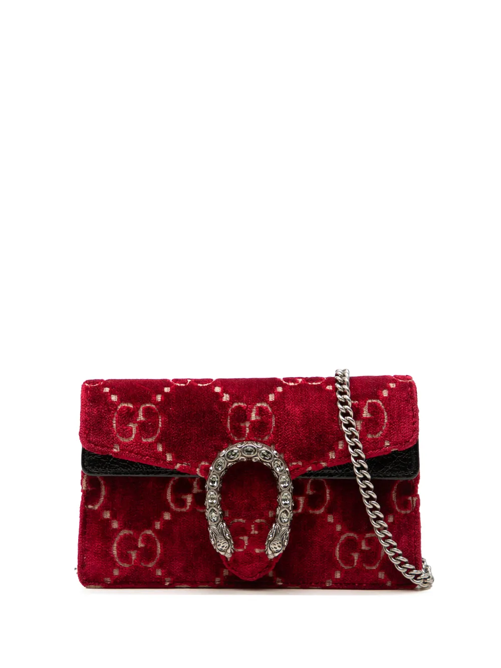 Gucci Pre-Owned 2016-2026 Mini GG Velvet Dionysus crossbody bag - Rosso