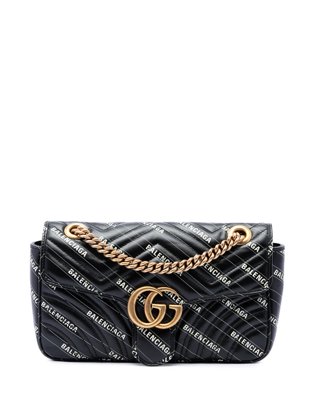 Gucci Pre-Owned 2016-2026 Balenciaga The Hacker Project Medium GG Marmont Matelasse Leather shoulder bag - Nero