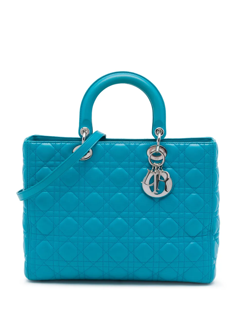 Christian Dior Pre-Owned 2013 große Cannage Lady Dior Satchel-Tasche - Blau