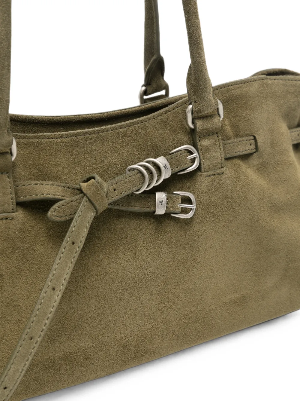 Marge Sherwood Schoudertas met gespdetail Groen