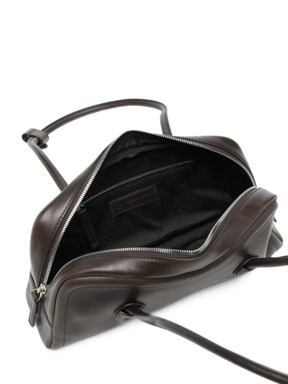 Marge Sherwood Leren shopper met logo-reliëf Bruin
