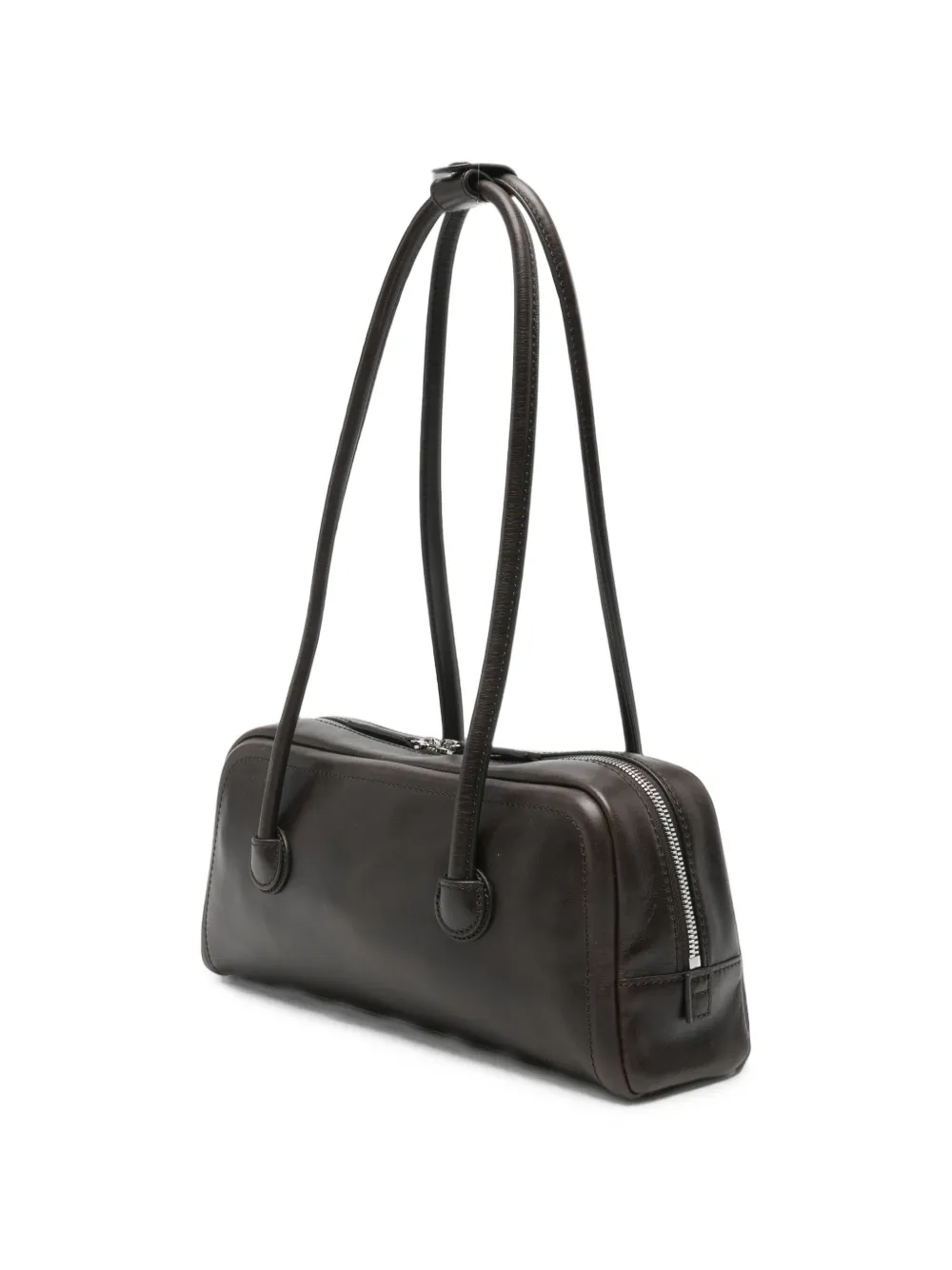 Marge Sherwood Leren shopper met logo-reliëf Bruin
