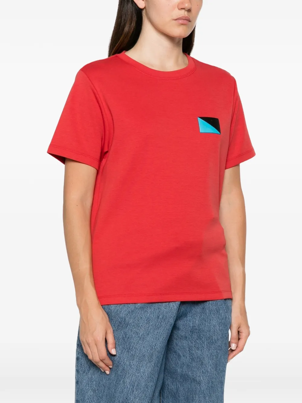 LOEWE Logo-patch T-shirt in Red, view 3