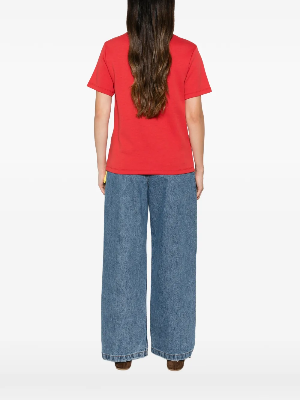 LOEWE T-shirt met logopatch Rood