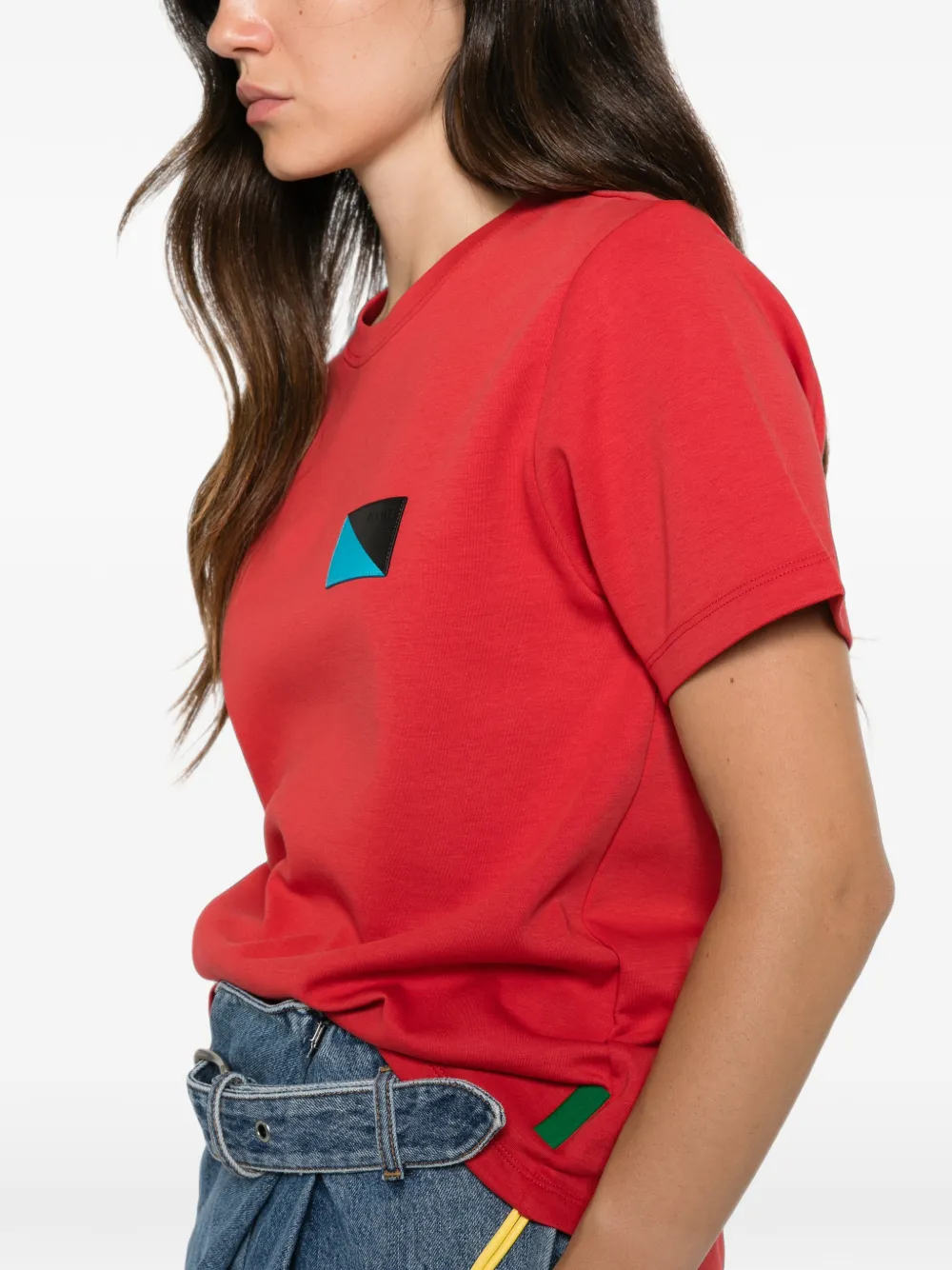 LOEWE Logo-patch T-shirt in Red, view 5