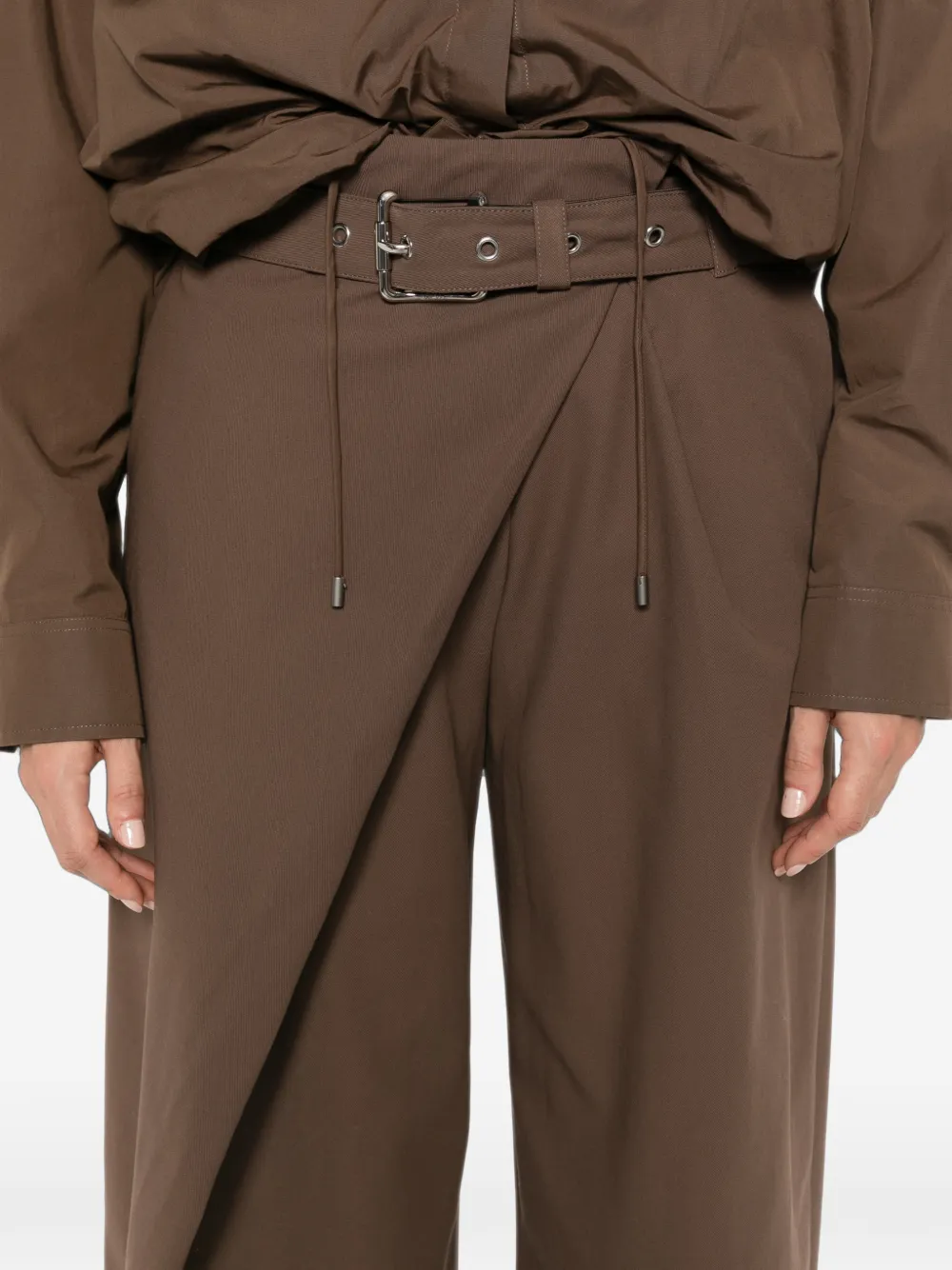LOEWE Wikkelbroek met ceintuur Bruin