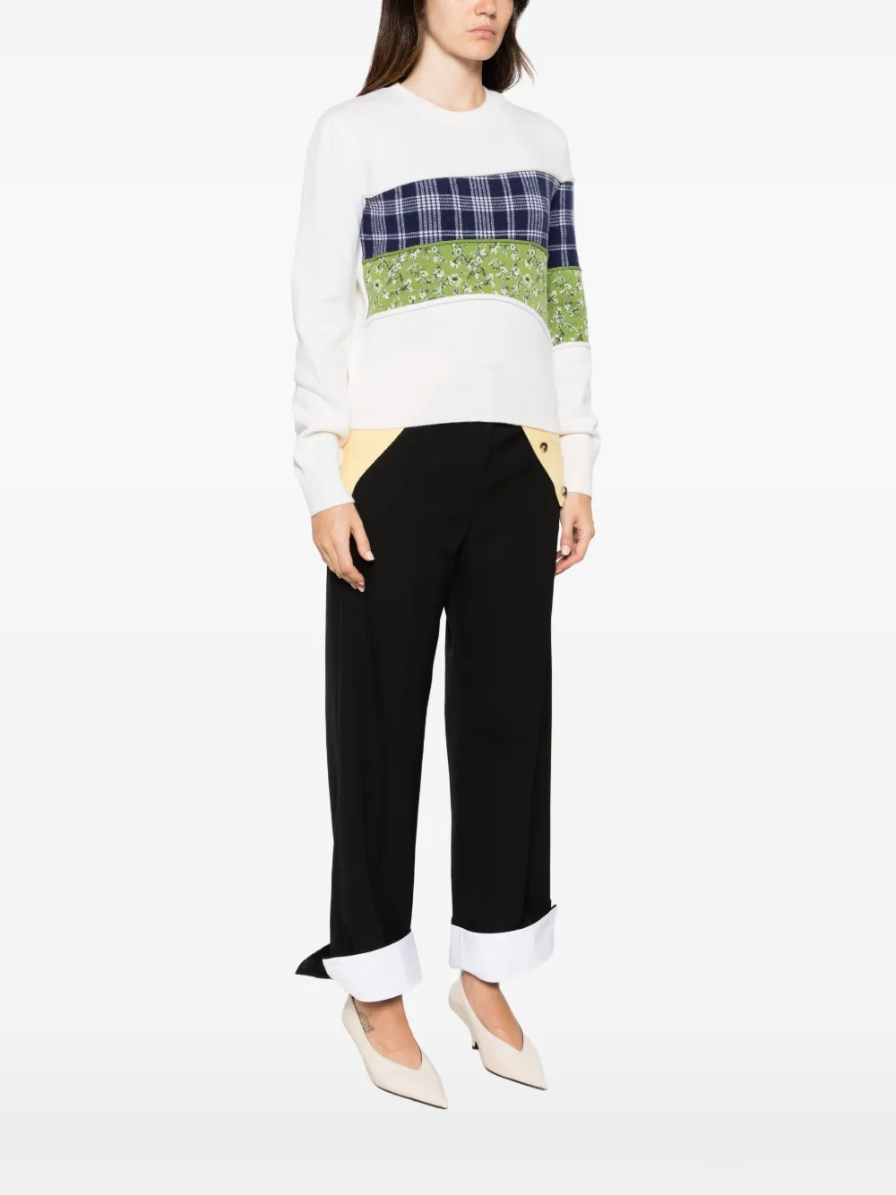 LOEWE x Cosima Von Bonin patchwork sweater Wit