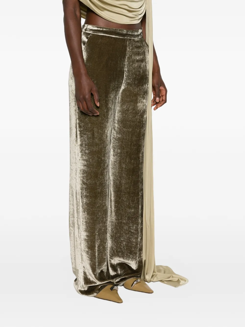 ETRO Broek met fluwelen-effect Groen