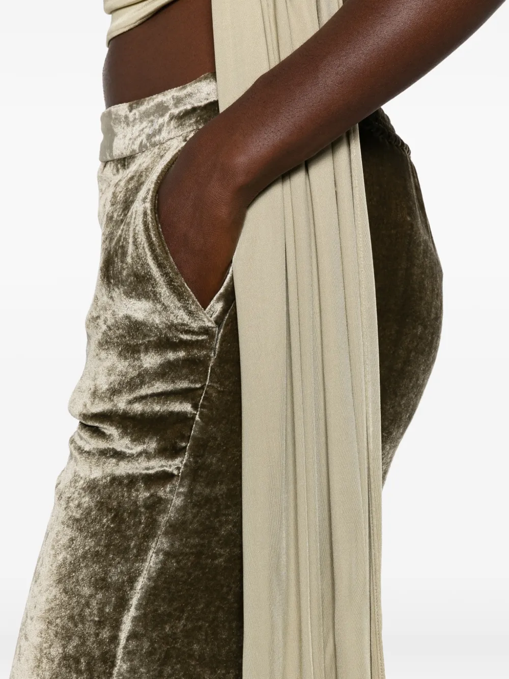 ETRO Broek met fluwelen-effect Groen