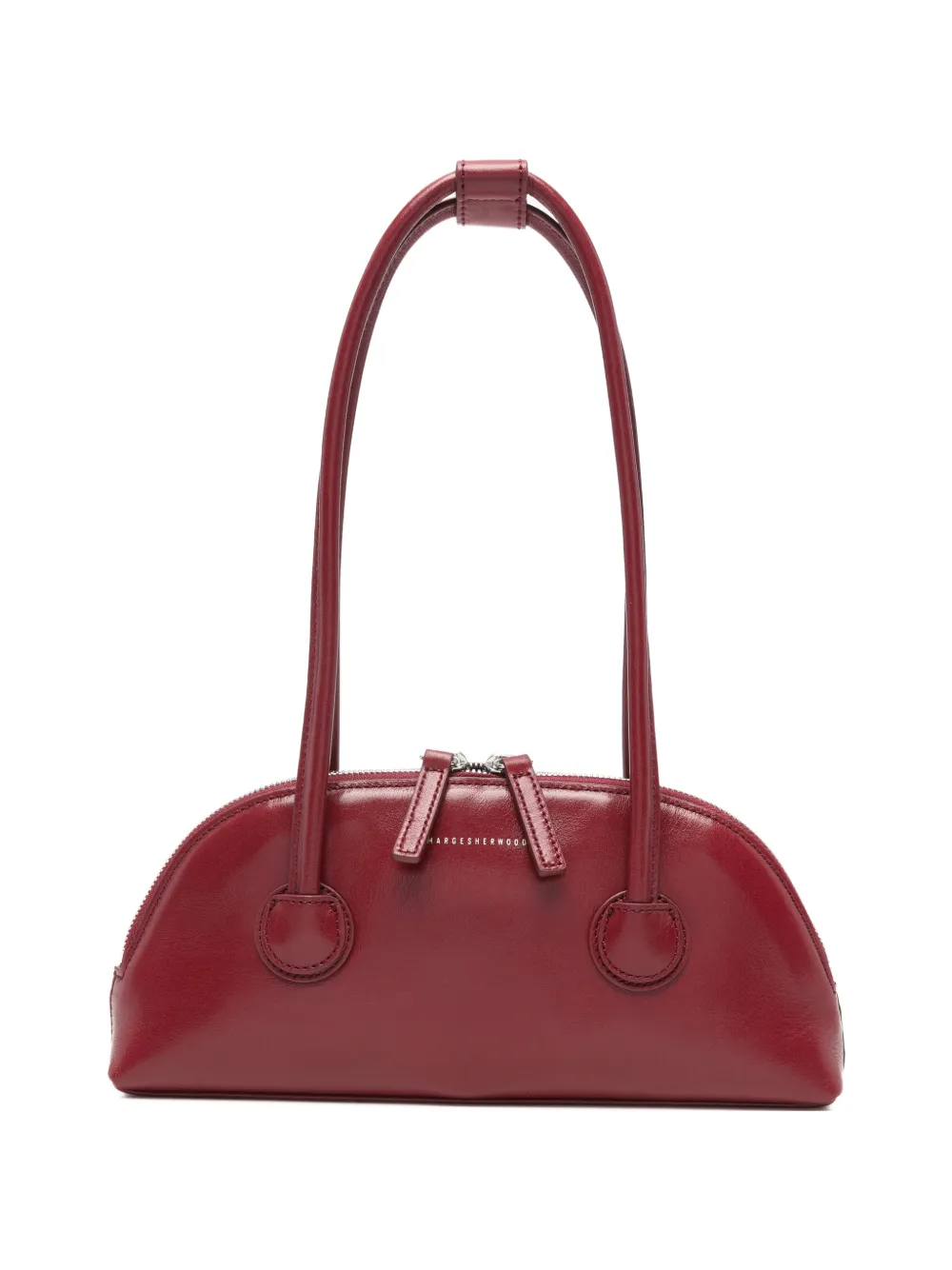 Marge Sherwood logo-print leather shoulder bag - Rosso