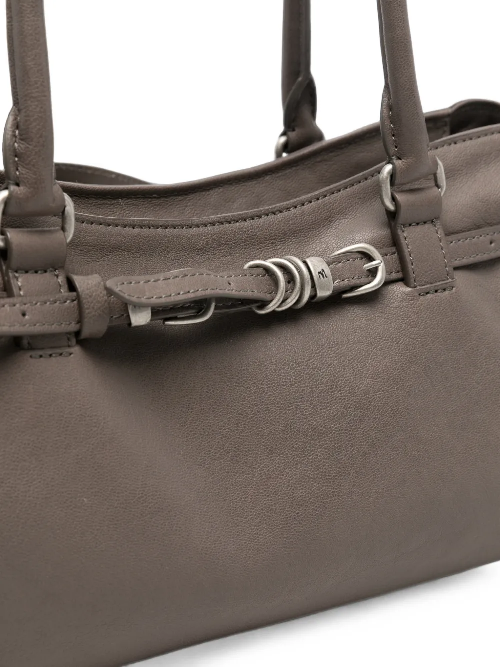 Marge Sherwood Schoudertas met gespdetail Grijs