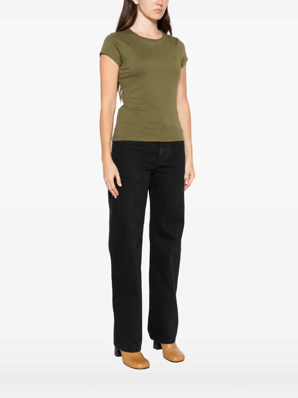 LOEWE T-shirt met borduurwerk Groen