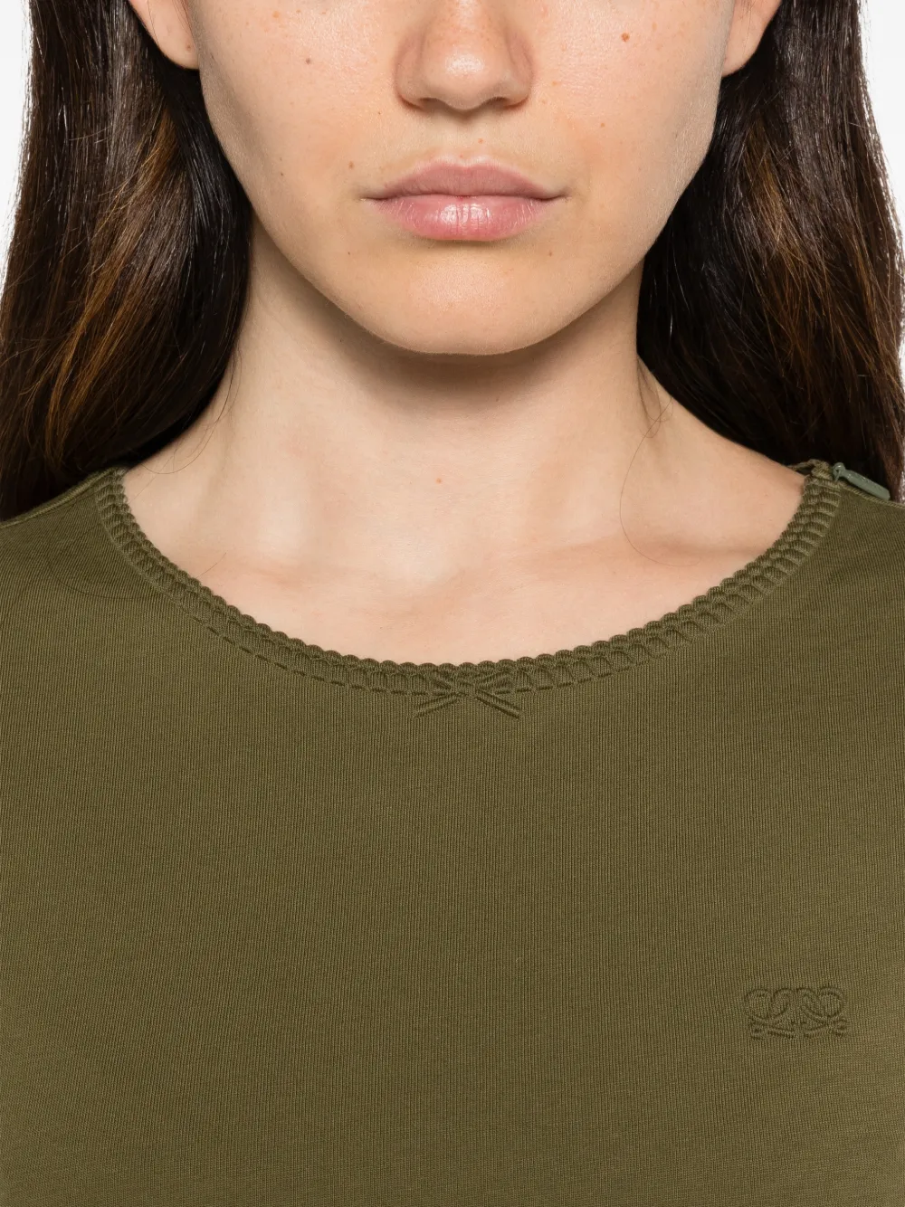 LOEWE T-shirt met borduurwerk Groen