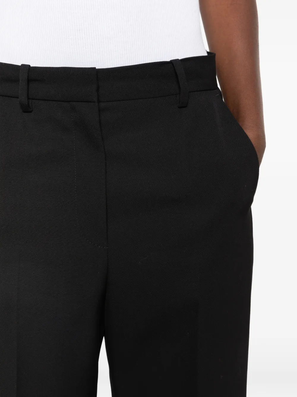 LOEWE Broek met omgeslagen taille Zwart