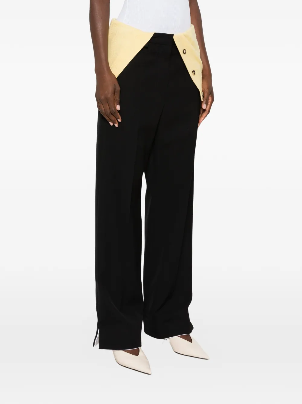 LOEWE Broek met omgeslagen taille Zwart
