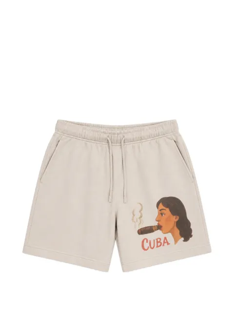 Melt bermudas con estampado gráfico y cordones en la pretina