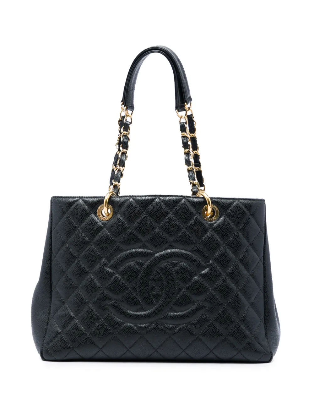 CHANEL Pre-Owned 2014-2015 Caviar Grand Shopping tote bag - Nero