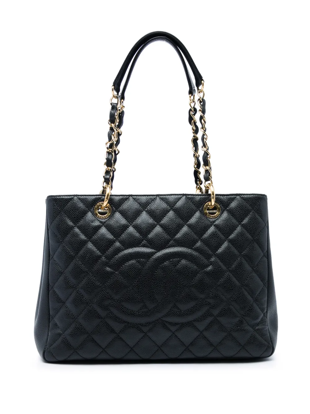 CHANEL Pre-Owned 2012-2013 Caviar Grand Shopping tote bag - Nero