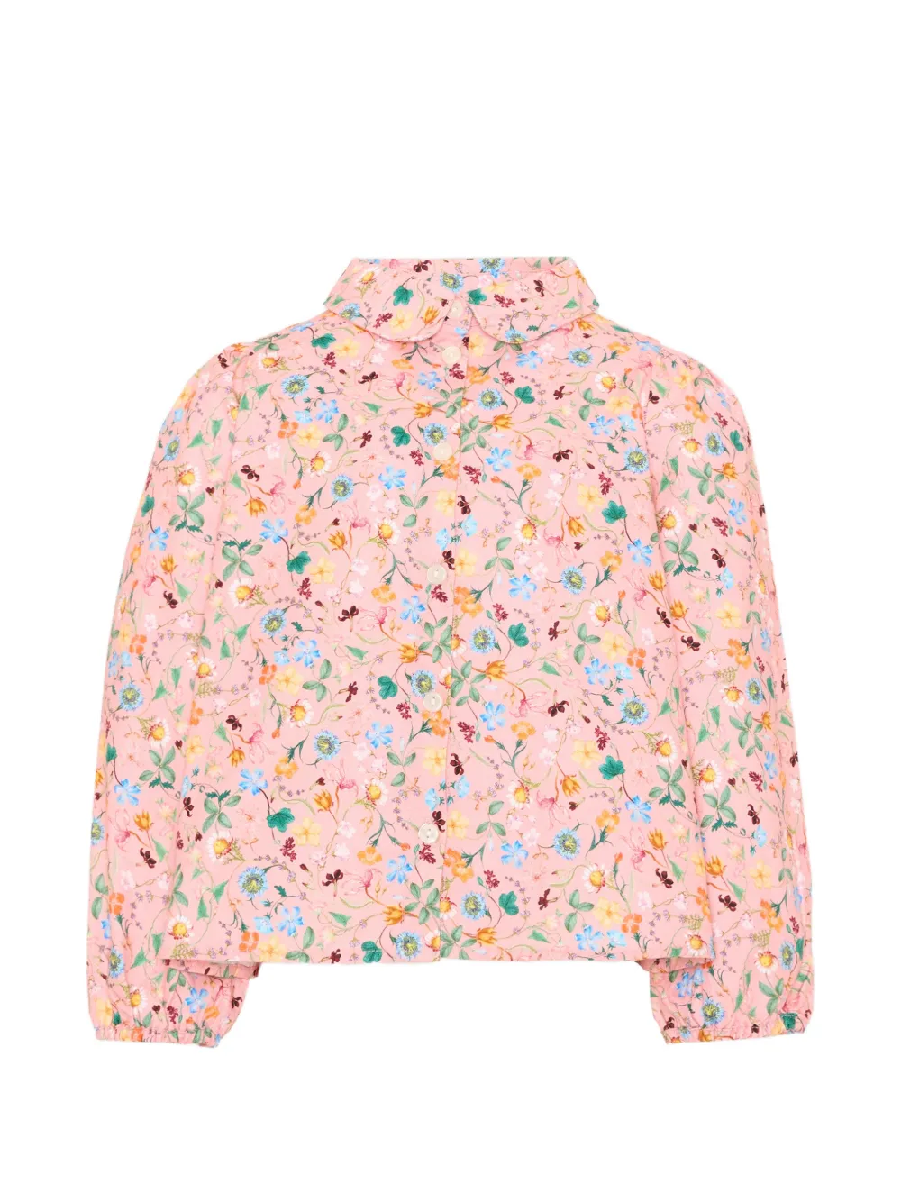 Molo Rine floral-print Peter Pan collar shirt - Rosa