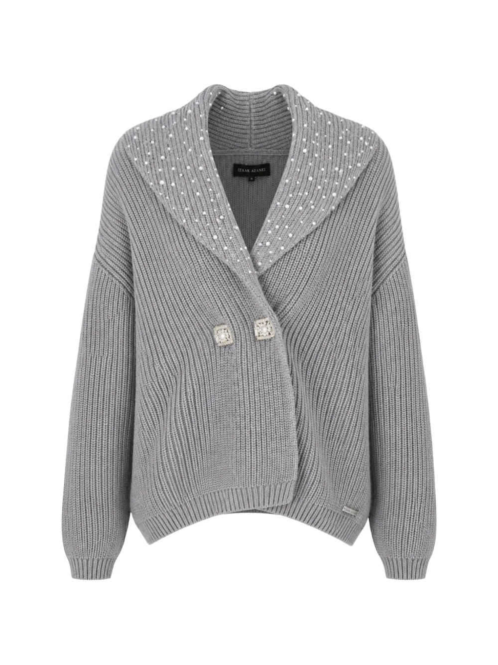 Izaak Azanei Toteme pearl-embellished oversized cardigan