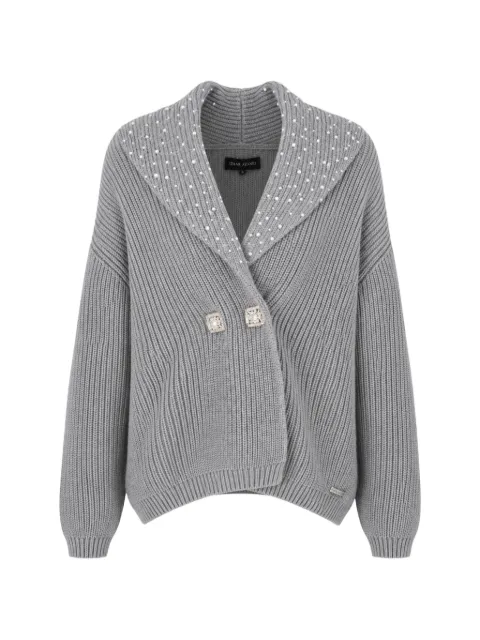 Izaak Azanei Toteme pearl-embellished oversized cardigan