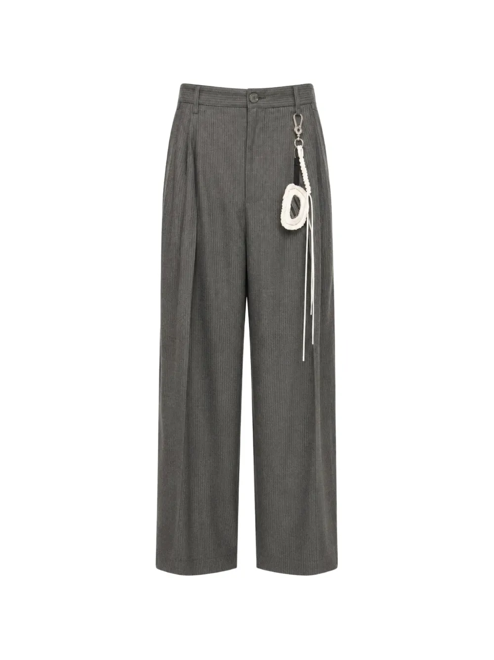 Song For The Mute pantalon à fines rayures et double plis - Gris
