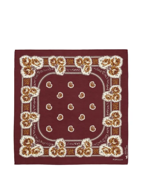 Fortela bandana geométrica con estampado floral