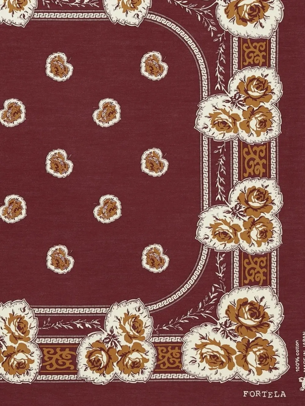 Fortela floral-print geometric bandana Rood
