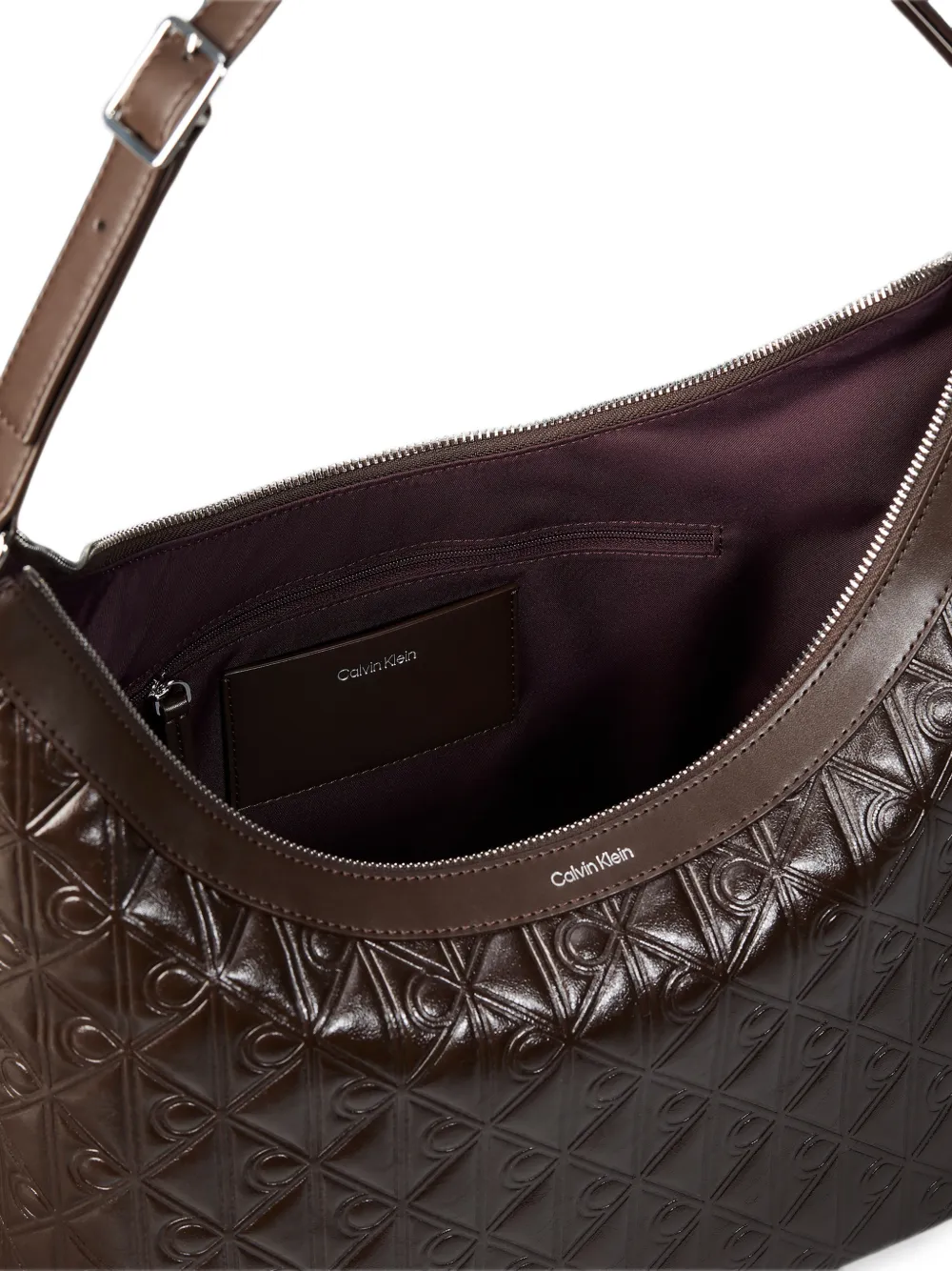 Calvin Klein Schoudertas met logo-reliëf Bruin