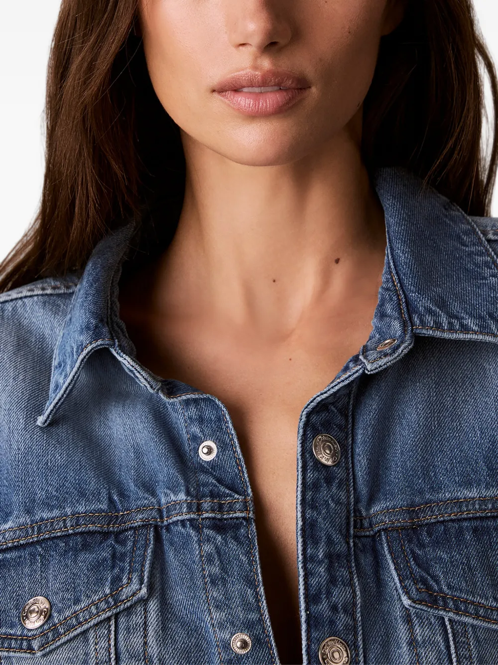 Calvin Klein Button-up spijkerjurk Blauw