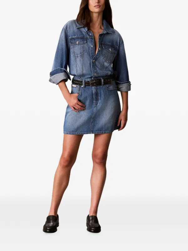 calvin klein denim mini dress button-up | Blue Formal dress BRIANNAS, Salad Dressing, Champagne FA25 D1 This strapless is detailed Colour:LIGHT WASH