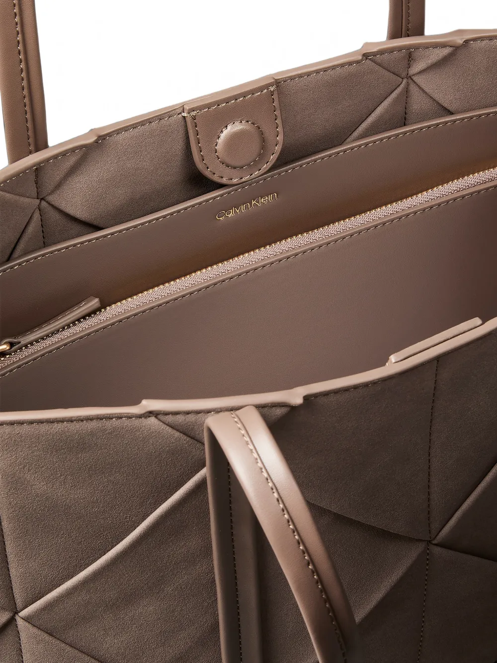 Calvin Klein Quilted Tote Bag in Neutrals, view 3