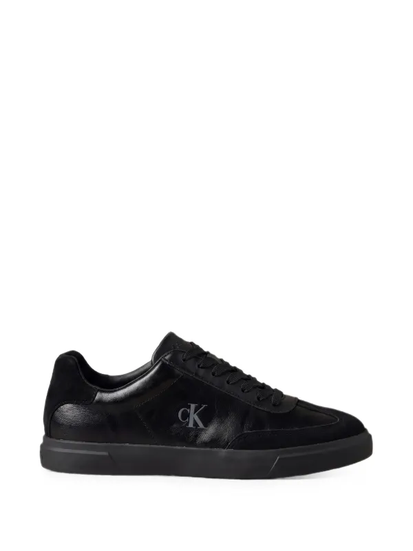 Calvin Klein Logo-print Panelled Sneakers in Black