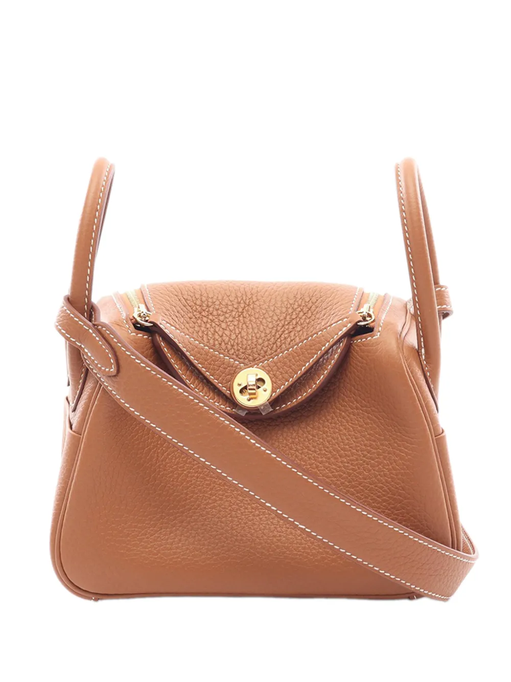 Hermès Pre-Owned 2026 Mini Clemence Lindy 20 satchel - Marrone
