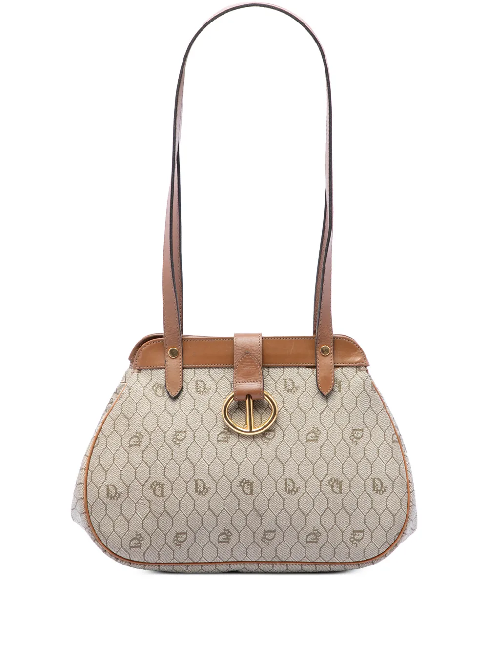 Christian Dior Pre-Owned 20th Century Honeycomb Schultertasche aus beschichtetem Canvas - Nude