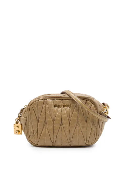 Miu Miu Pre-Owned bandolera cámara de piel de napa y matelassé 2010-2026