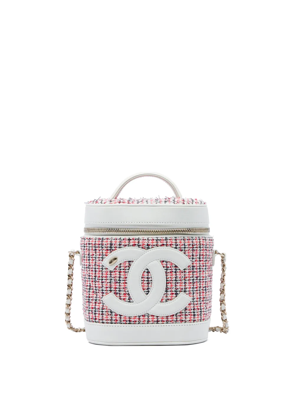 CHANEL Pre-Owned 2019 Kosmetiktasche aus Tweed und Lammleder - Rot
