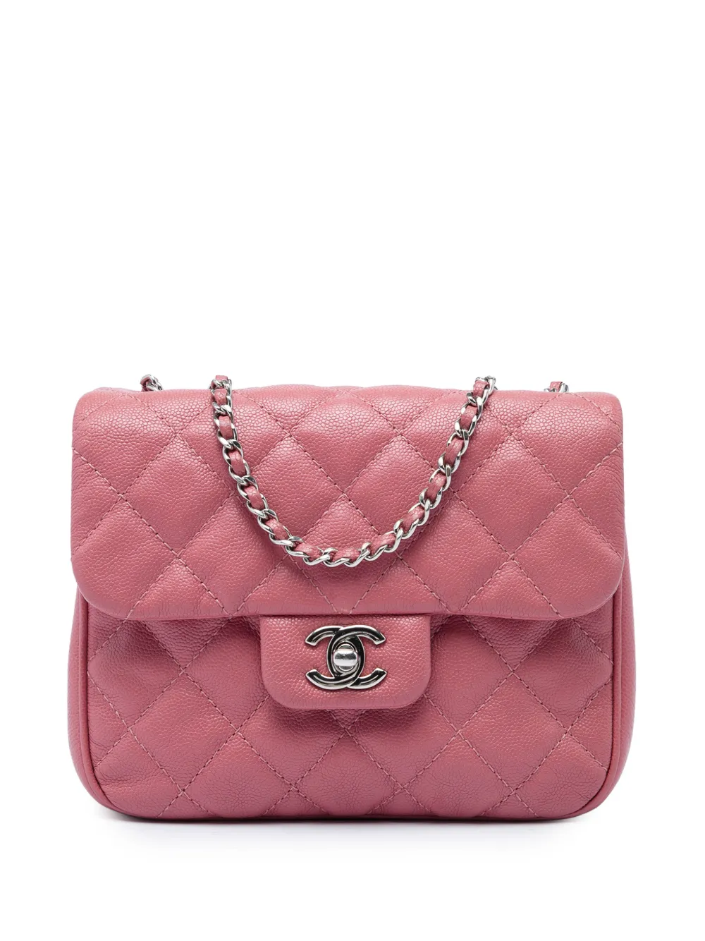 CHANEL Pre-Owned 2018 Small Quilted Caviar Urban Companion Flap crossbody bag - Rosa
