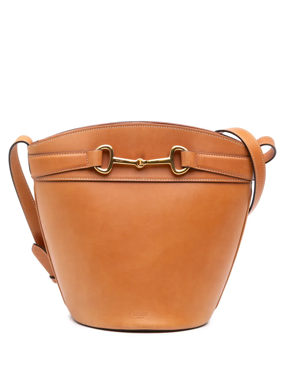 Celine Pre-Owned 2020 Leather Crecy Bucket Bag crossbody bag - Marrone