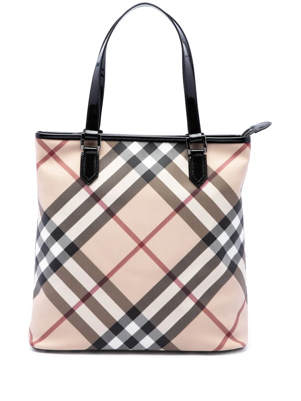 Burberry Pre-Owned 2000-2017 Supernova Check Coated Canvas tote bag - Nero
