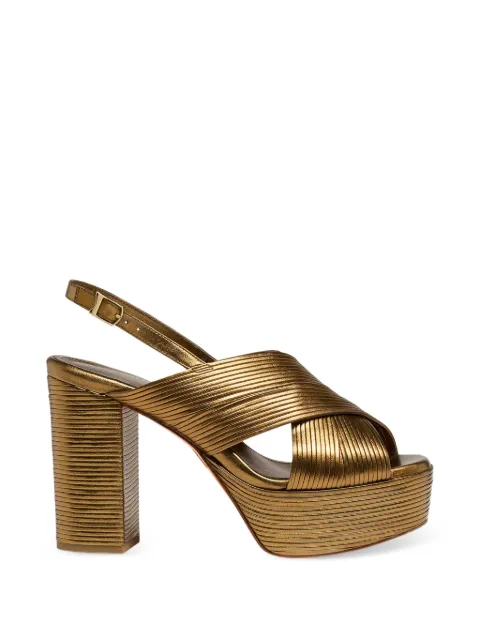Santoni sandalias con plataforma y tiras cruzadas