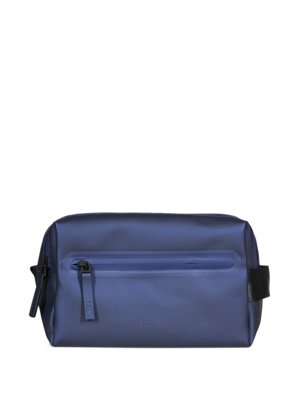 Rains logo-embossed zip-fastening wash bag Blauw