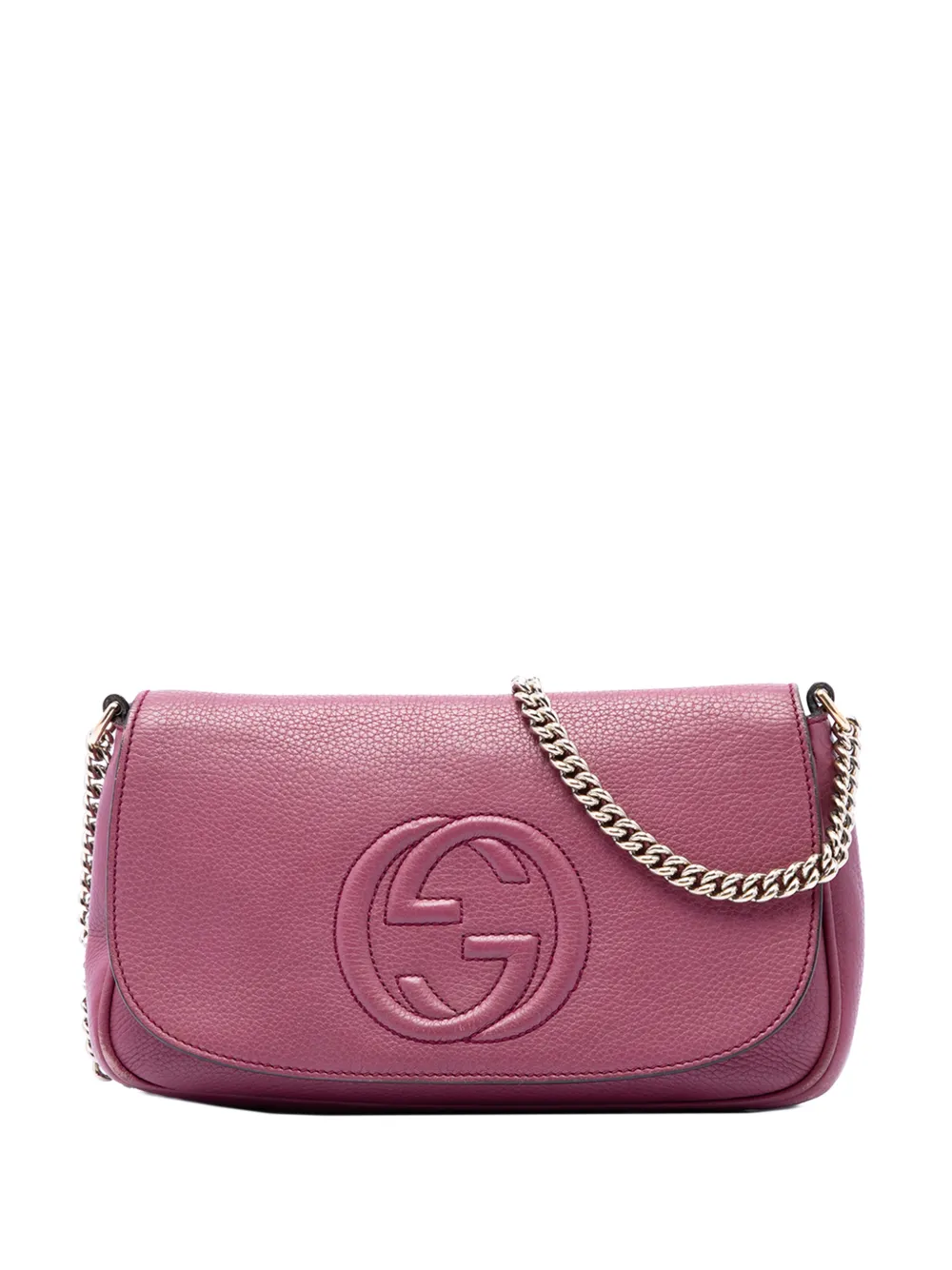 Gucci Pre-Owned 2016-2026 Medium Calfskin Soho Chain Flap crossbody bag - Rosa