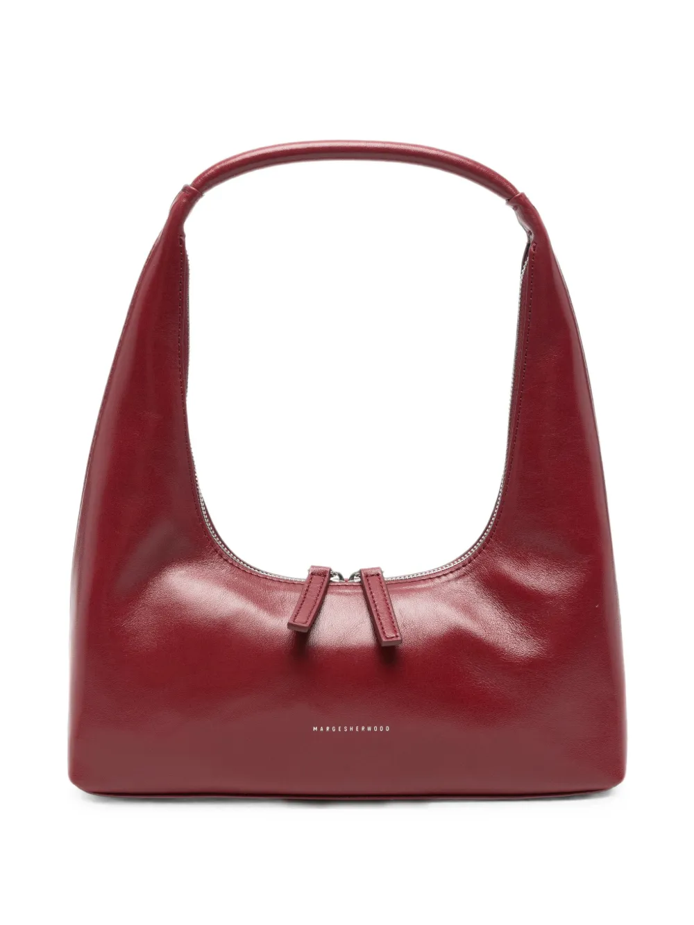 Marge Sherwood logo-print leather shoulder bag - Rosso