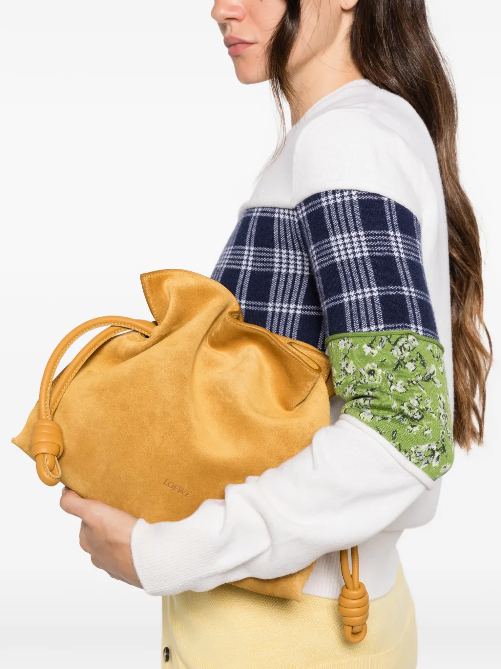 LOEWE Flamenco clutch Geel