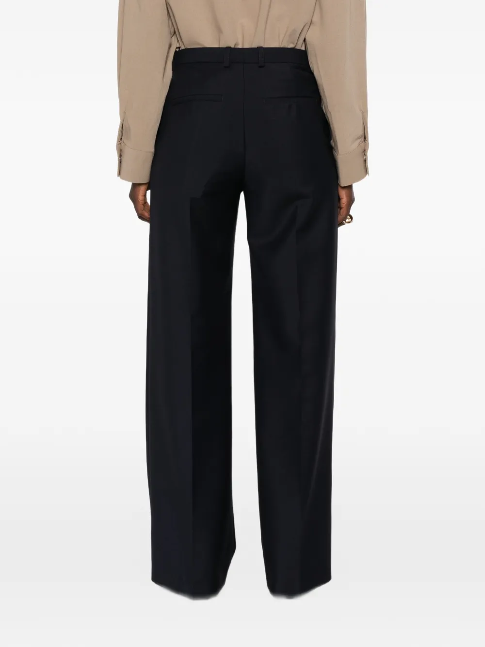 Jil Sander Pantalon met wijde pijpen Blauw