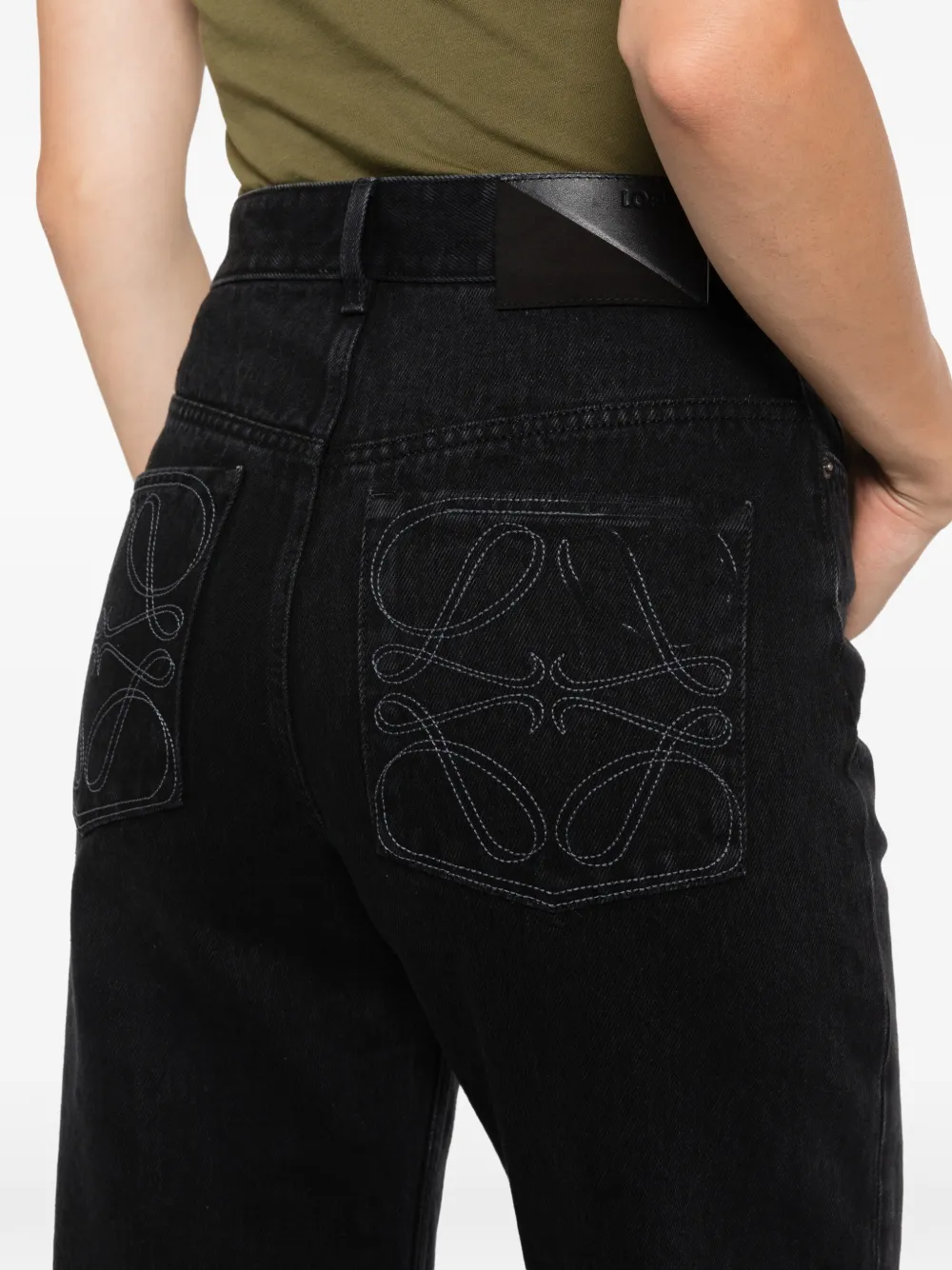 LOEWE Jeans met borduurwerk Zwart