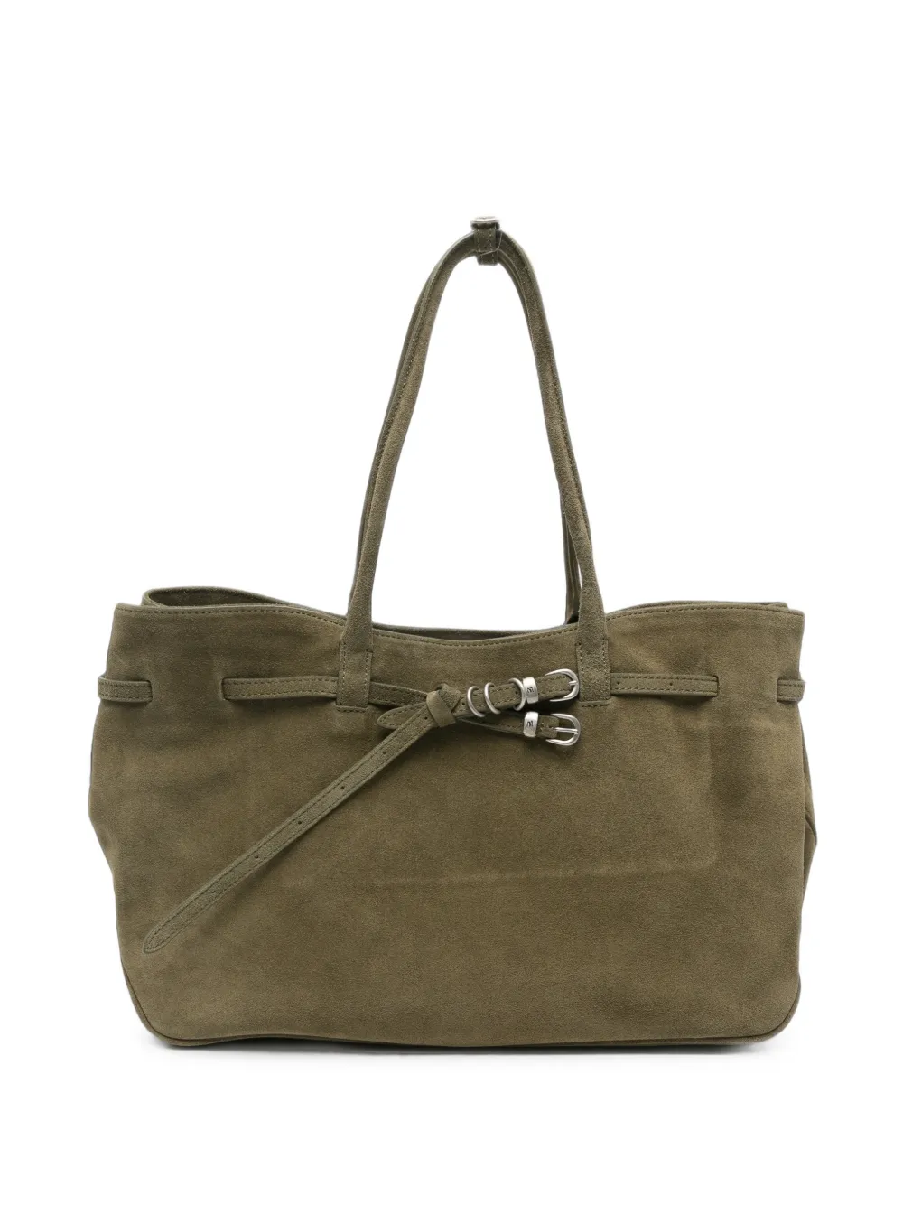 Marge Sherwood buckled suede tote bag